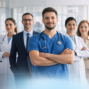 Professional skilled talent icon — scientists and executives eligible for Golden Visa